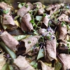 Закуски порционные с мясом.